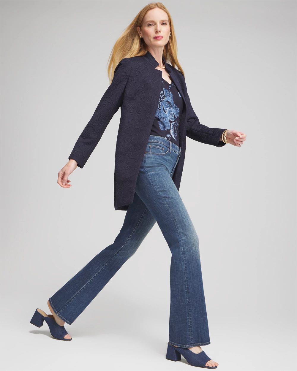 Floral Jacquard Knit Topper | Chico's